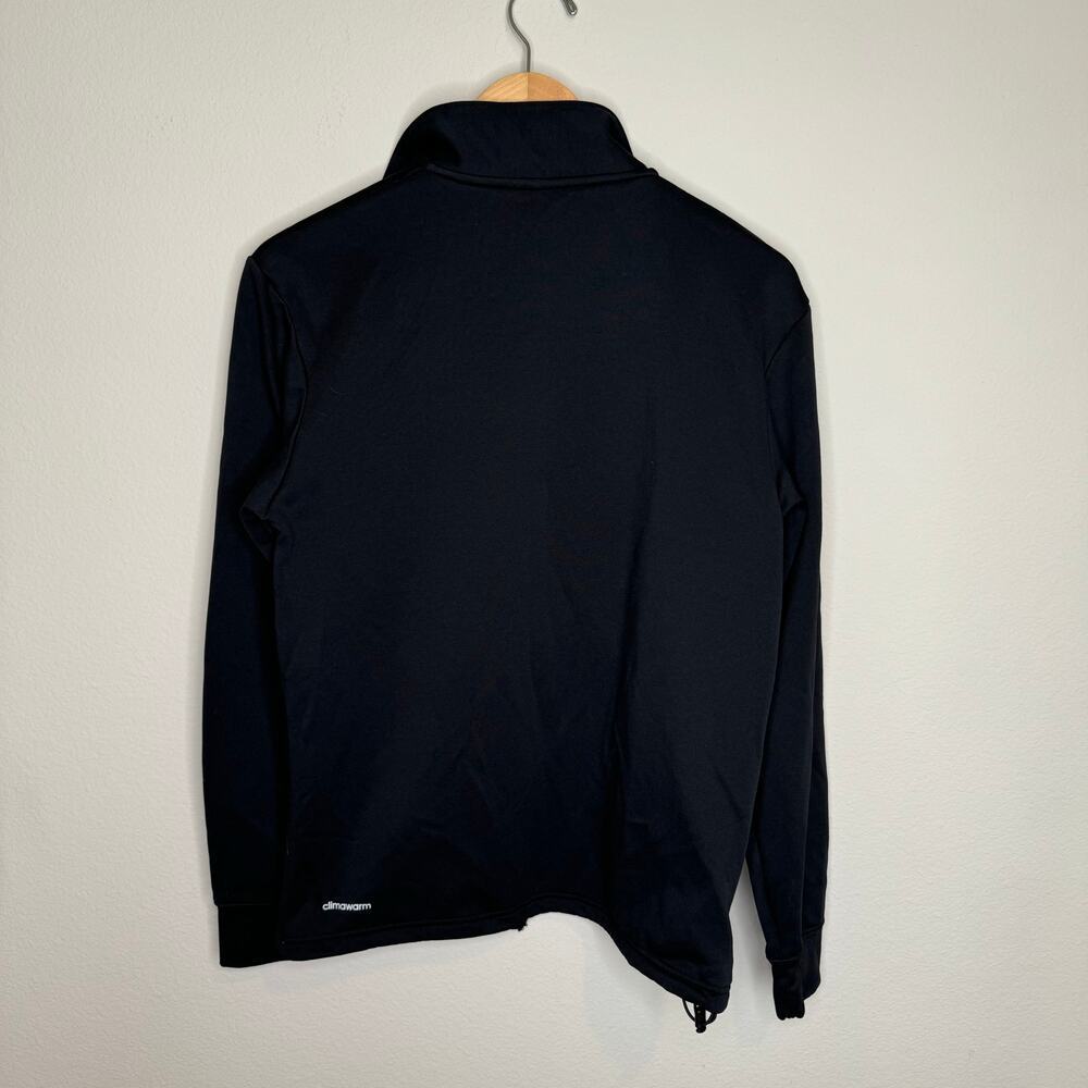 Sacramento Kings Adidas Jacket Black Gray Full Zip Fleece Climawarm Small - Picture 3 of 11